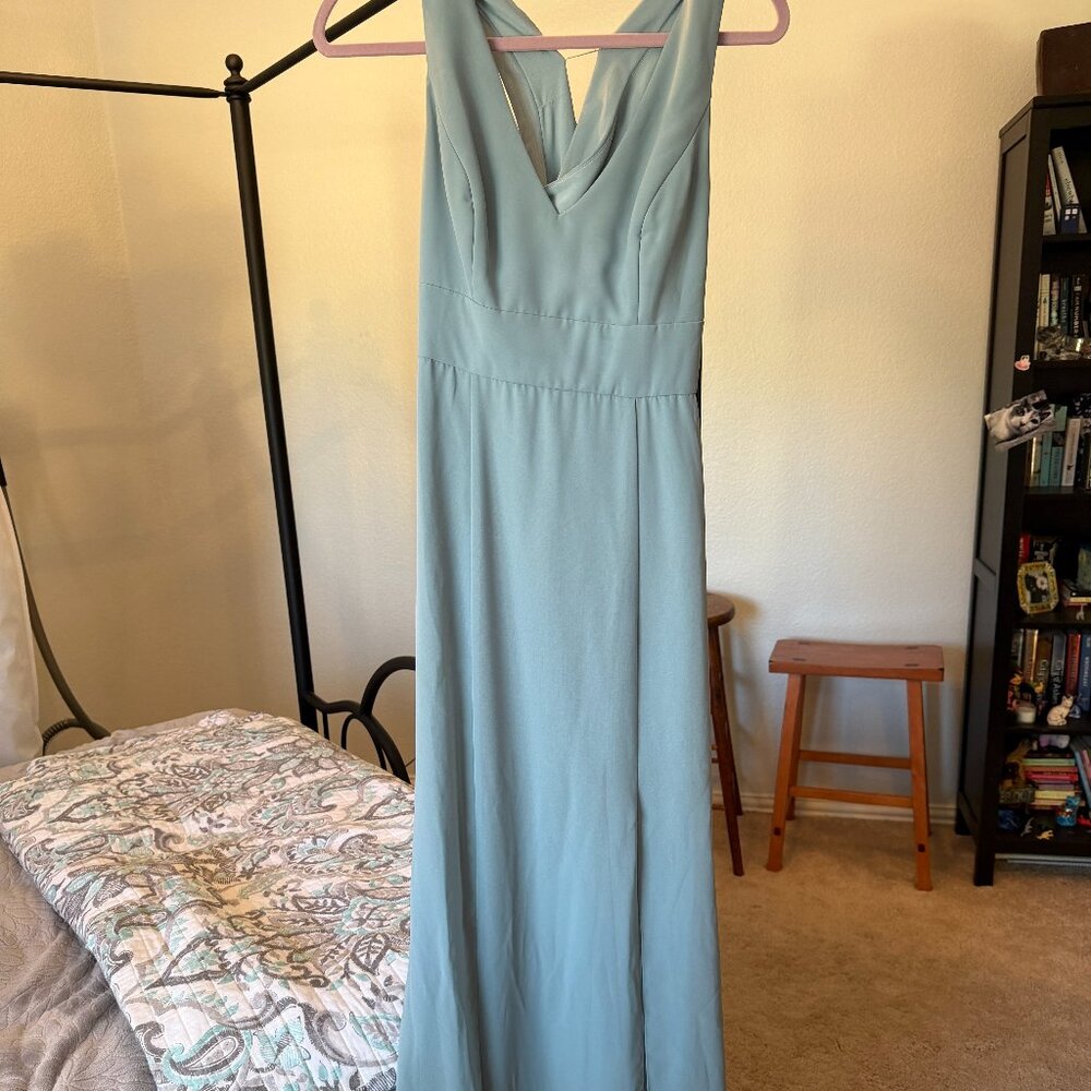 Light blue bridesmaid/ formal dress - Size 10
